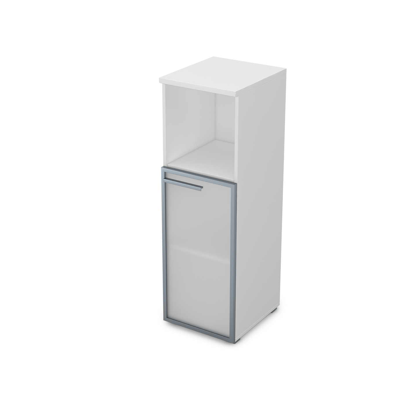 9ПЛ.017.5 Пенал средний со стеклом и нишей (400*450*1245) , левый