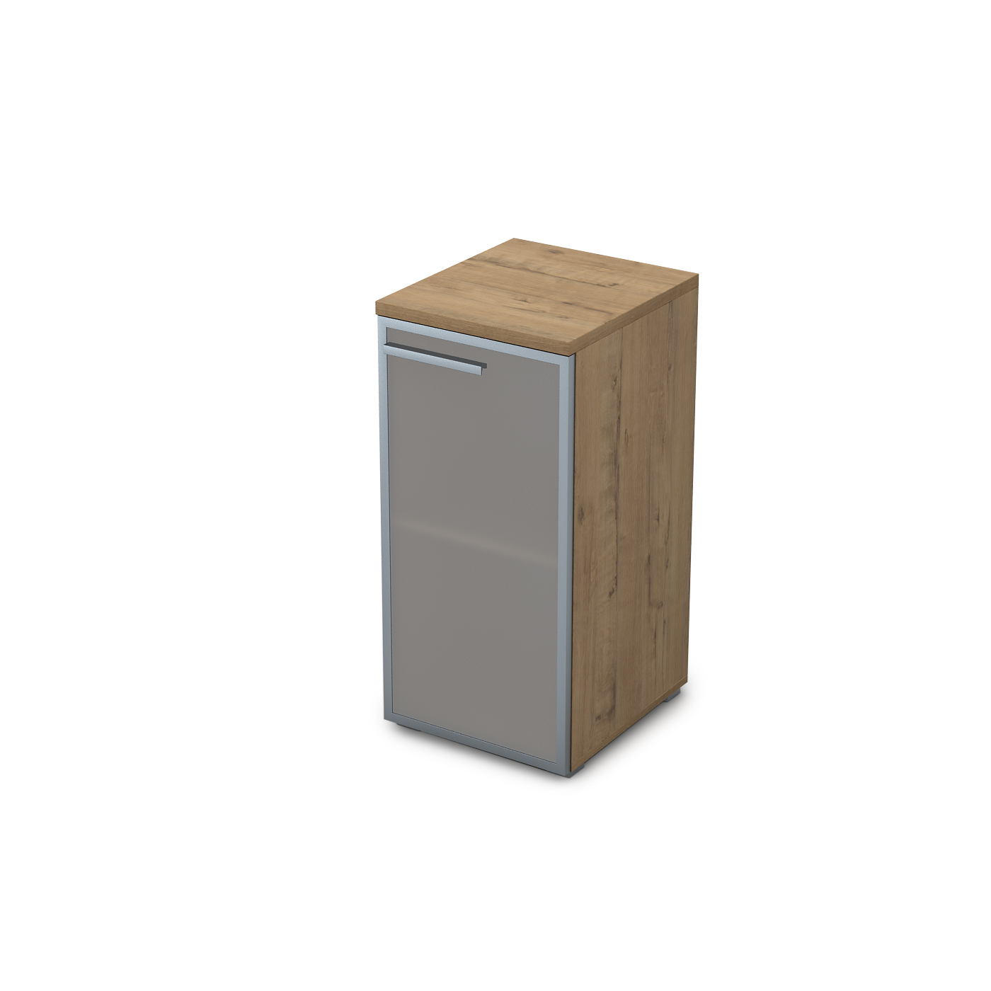 9ПЛ.023.3 Пенал низкий со стеклом (400*450*845) , левый