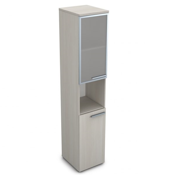 9ПП.005.20 Пенал высокий со стеклом и нишей (400*450*2045), правый