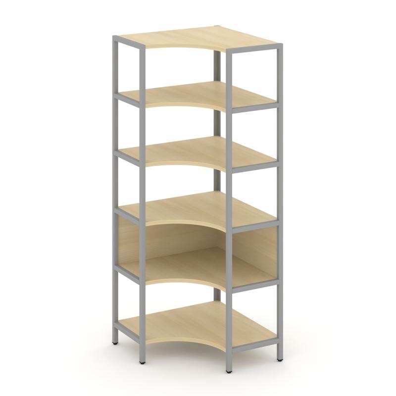 Shelf System Односекционный угловой стеллаж пятиярусный SN.STMU-511 Акация Лорка/Металл Серый 810*81
