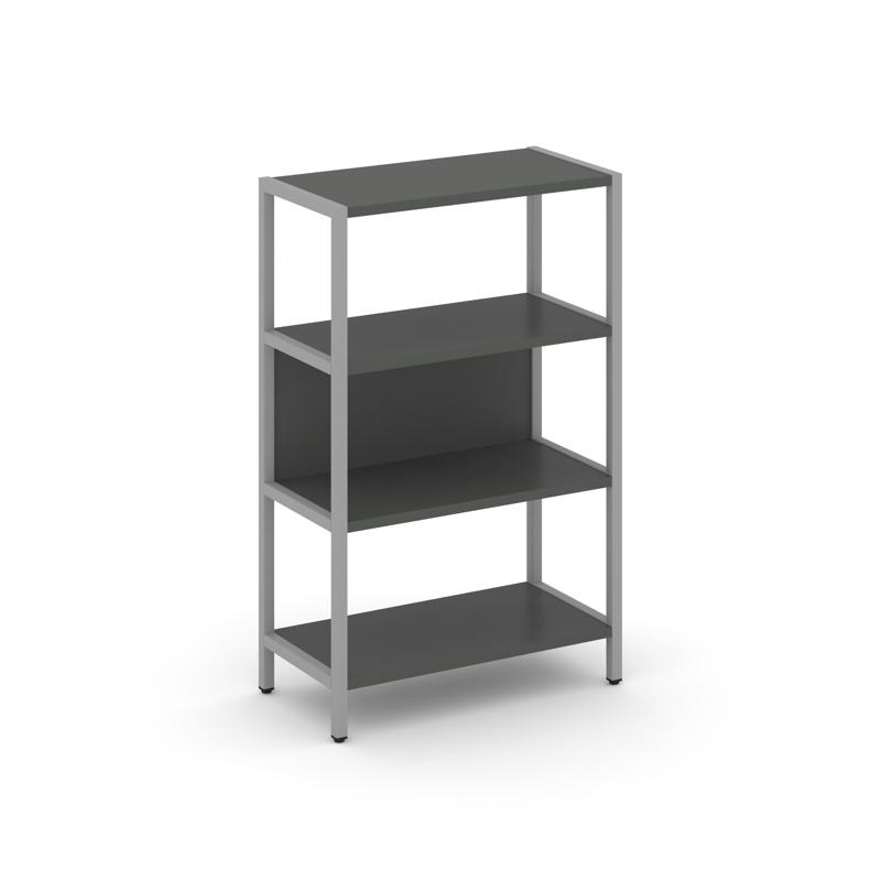 Shelf System Односекционный стеллаж трехярусный SN.STM-311 Антрацит/Металл Серый 810*400*1246