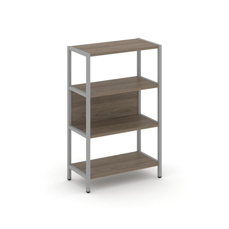 Shelf System Односекционный стеллаж трехярусный SN.STM-311 Вяз Благородный/Металл Серый 810*400*1246