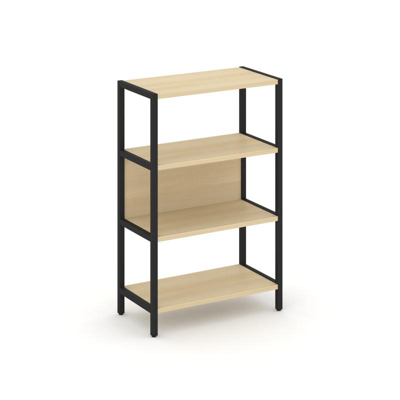 Shelf System Односекционный стеллаж трехярусный SN.STM-311 Акация Лорка/Металл Черный 810*400*1246