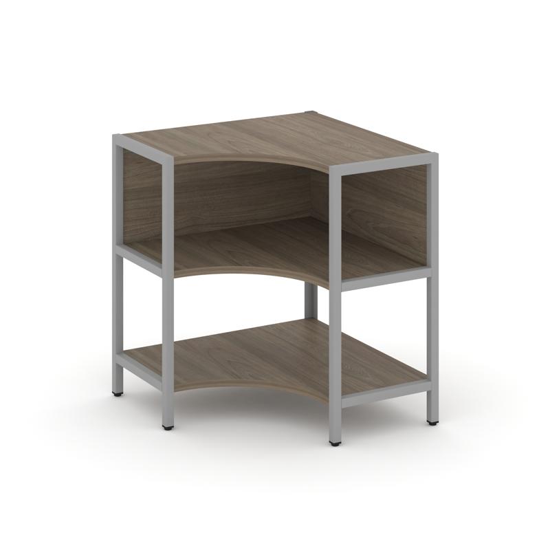 Shelf System Односекционный угловой стеллаж двухярусный SN.STMU-211 Вяз Благородный/Металл Серый 810