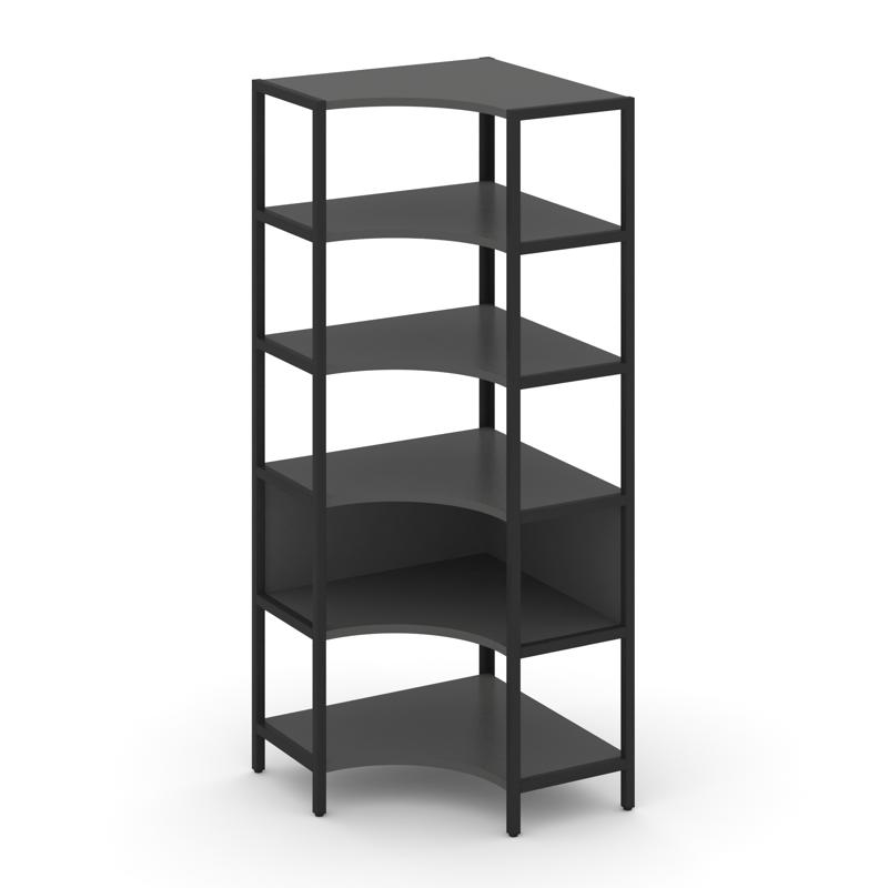 Shelf System Односекционный угловой стеллаж пятиярусный SN.STMU-511 Антрацит/Металл Черный 810*810*1