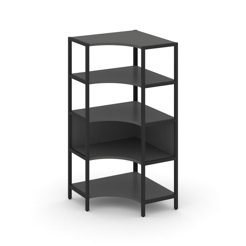 Shelf System Односекционный угловой стеллаж четырехярусный SN.STMU-411 Антрацит/Металл Черный 810*81