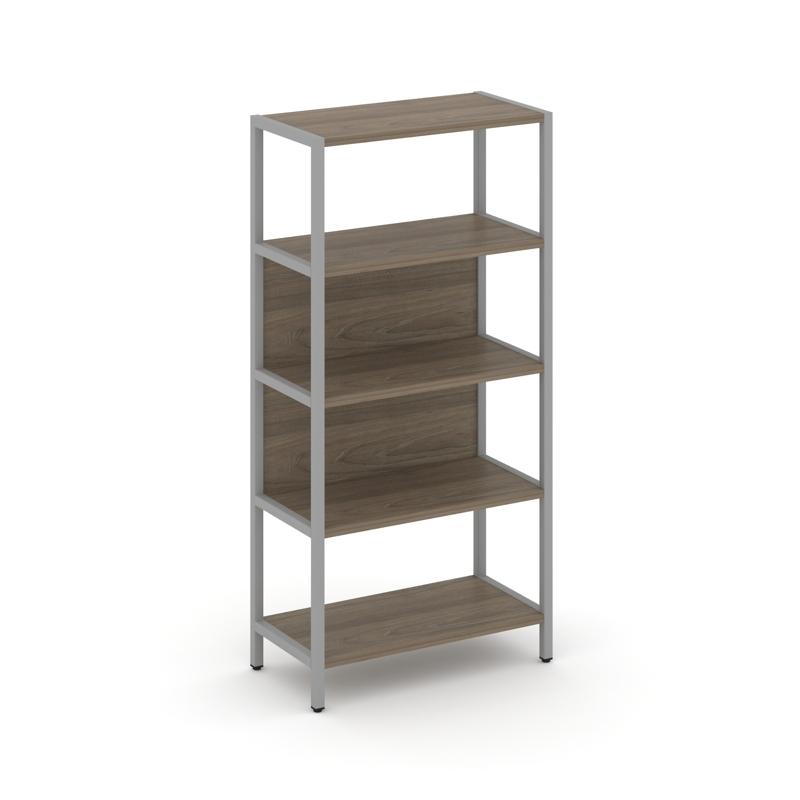 Shelf System Односекционный стеллаж четырехярусный SN.STM-411 Вяз Благородный/Металл Серый 810*400*1