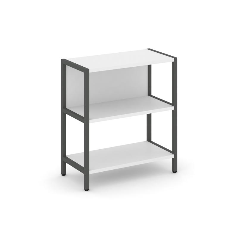 Shelf System Односекционный стеллаж двухярусный SN.STM-211 Белый/Металл Антрацит 810*400*879