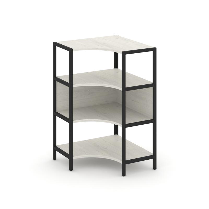 Shelf System Односекционный угловой стеллаж трехярусный SN.STMU-311 Дуб Наварра/Металл Черный 810*81