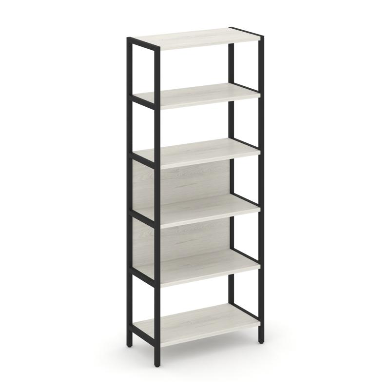 Shelf System Односекционный стеллаж пятиярусный SN.STM-511 Дуб Наварра/Металл Черный 810*400*1980