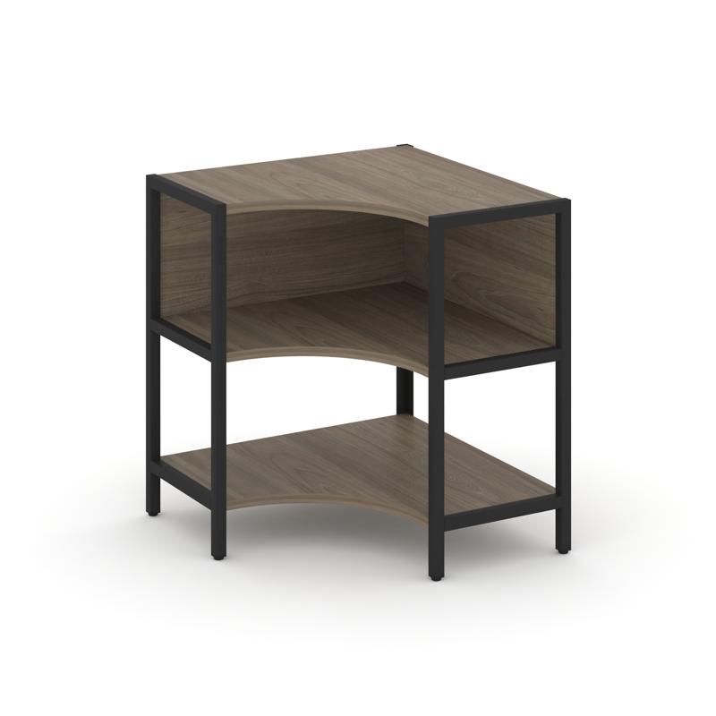 Shelf System Односекционный угловой стеллаж двухярусный SN.STMU-211 Вяз Благородный/Металл Черный 81