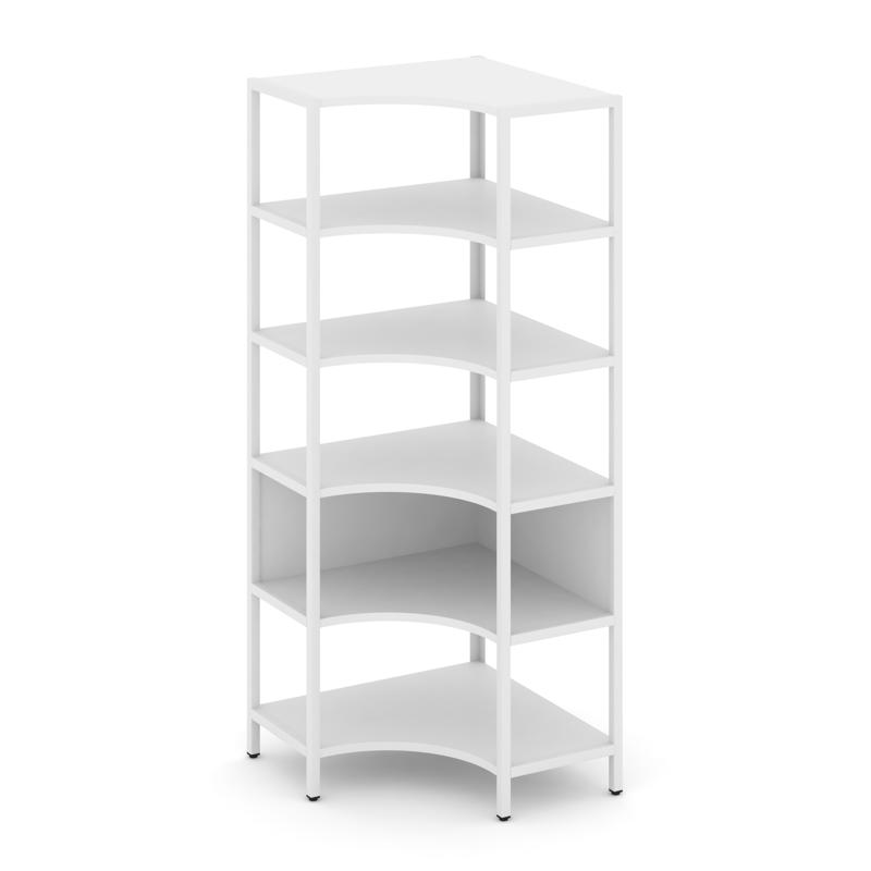 Shelf System Односекционный угловой стеллаж пятиярусный SN.STMU-511 Белый/Металл Белый 810*810*1980