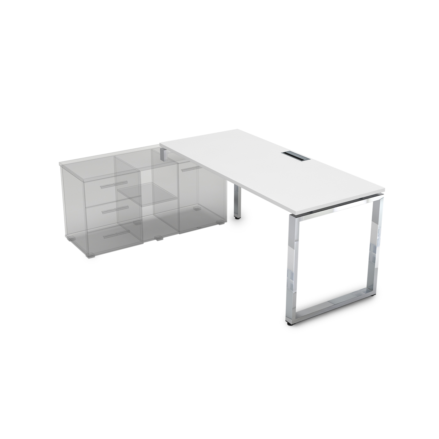 НСТЛ-О.996 Стол рабочий, прямолинейный три опоры, левый (2000*900*750)