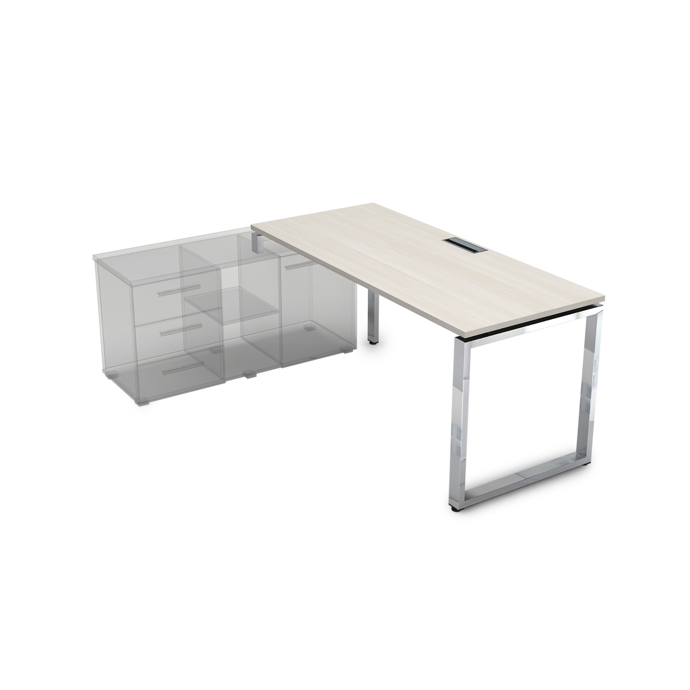 НСТЛ-О.996 Стол рабочий, прямолинейный три опоры, левый (2000*900*750)