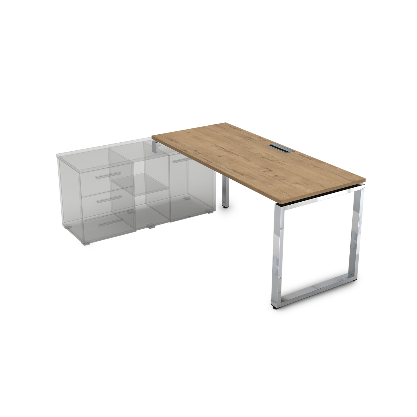 НСТЛ-О.996 Стол рабочий, прямолинейный три опоры, левый (2000*900*750)