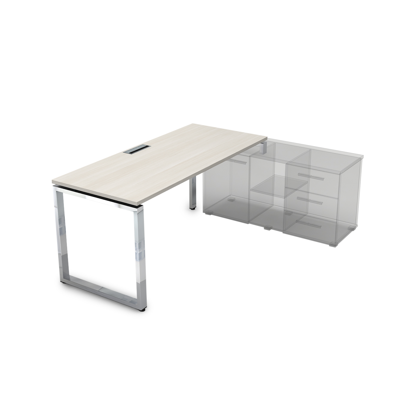 НСТП-О.996 Стол рабочий, прямолинейный три опоры, правый (2000*900*750)