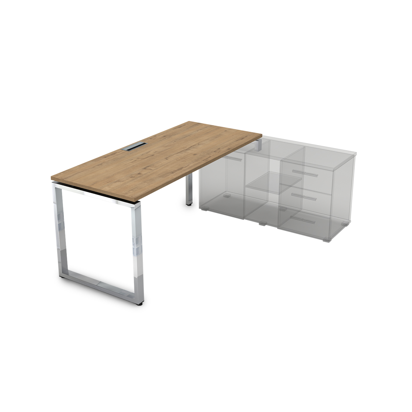 НСТП-О.996 Стол рабочий, прямолинейный три опоры, правый (2000*900*750)