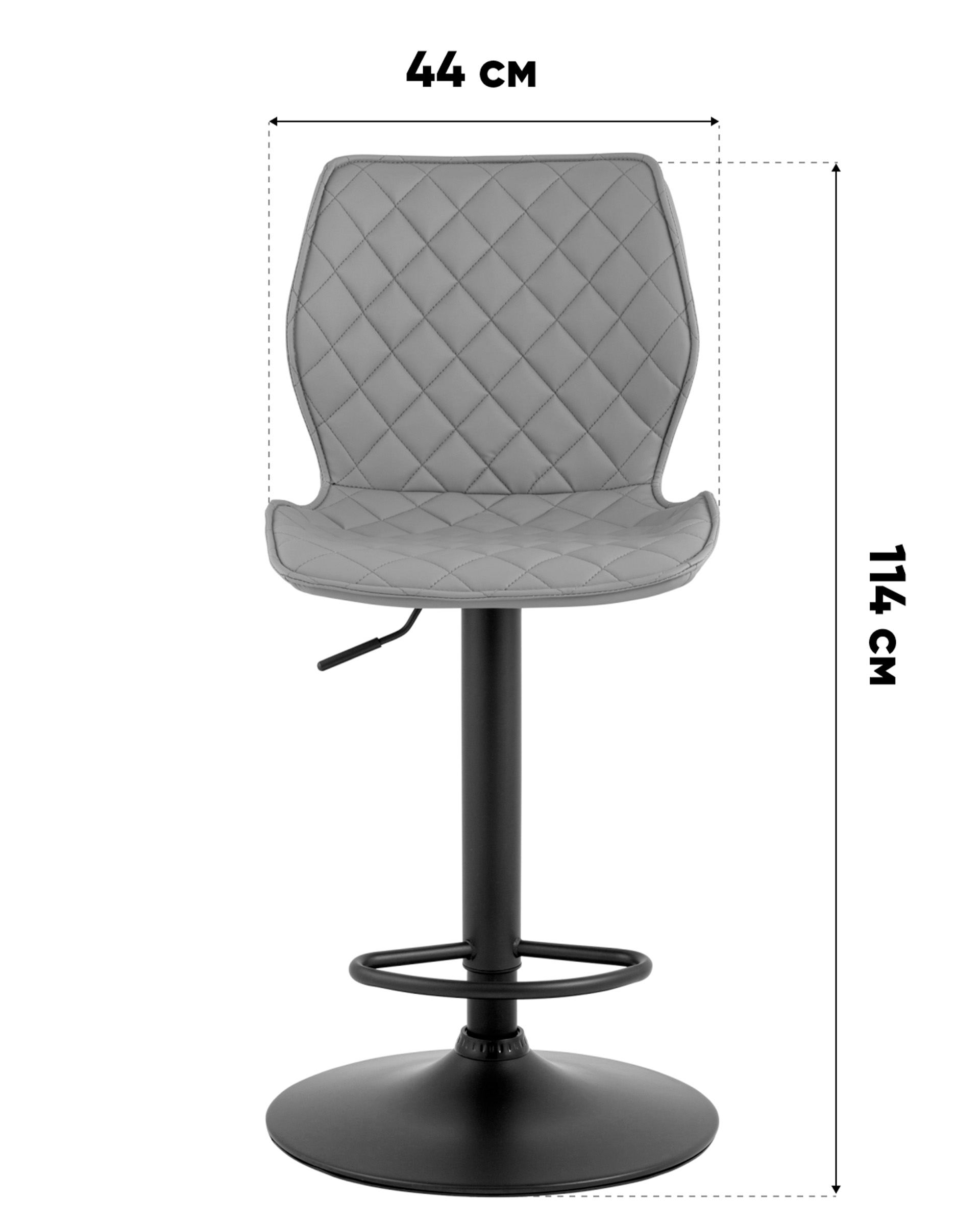 Стул барный Dome экокожа серый — изображение 10