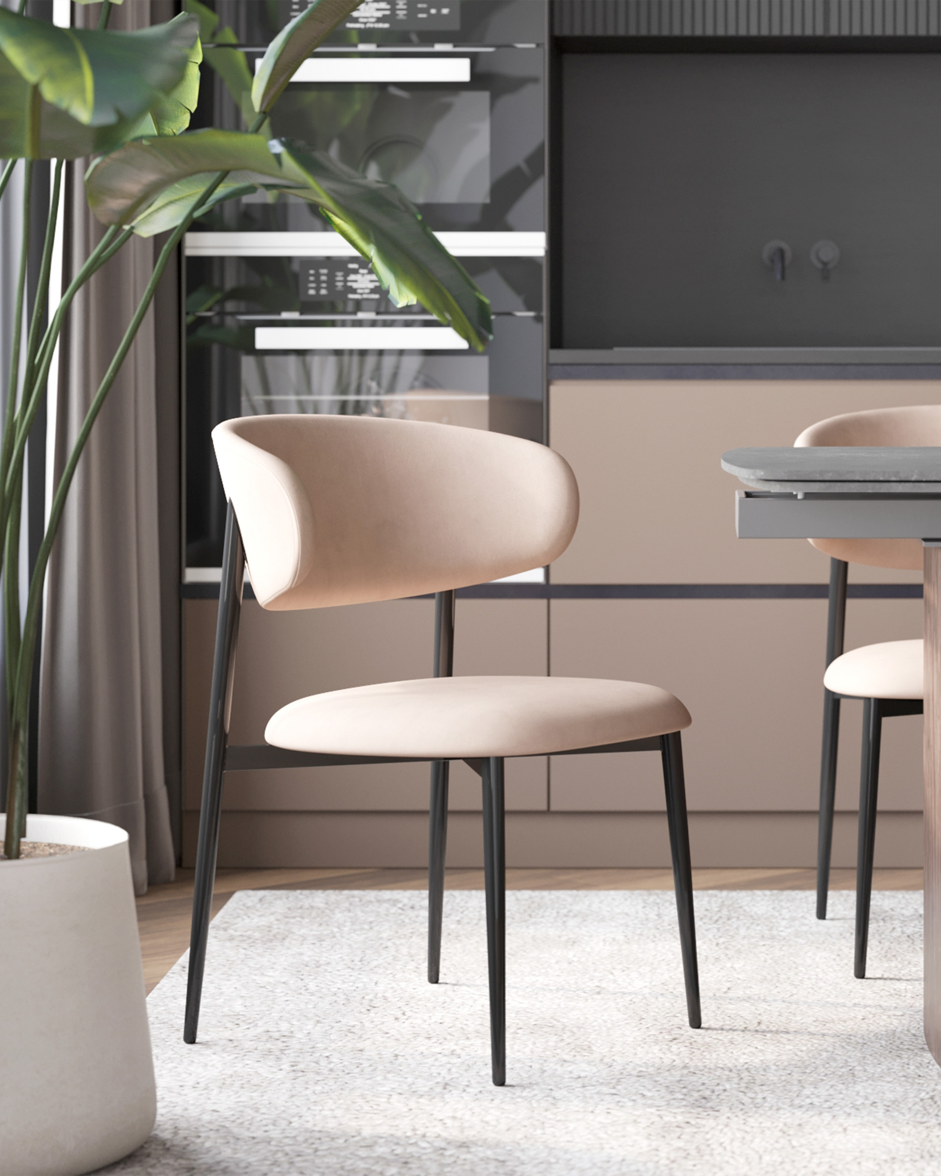 Стул Килиан велюр молочный