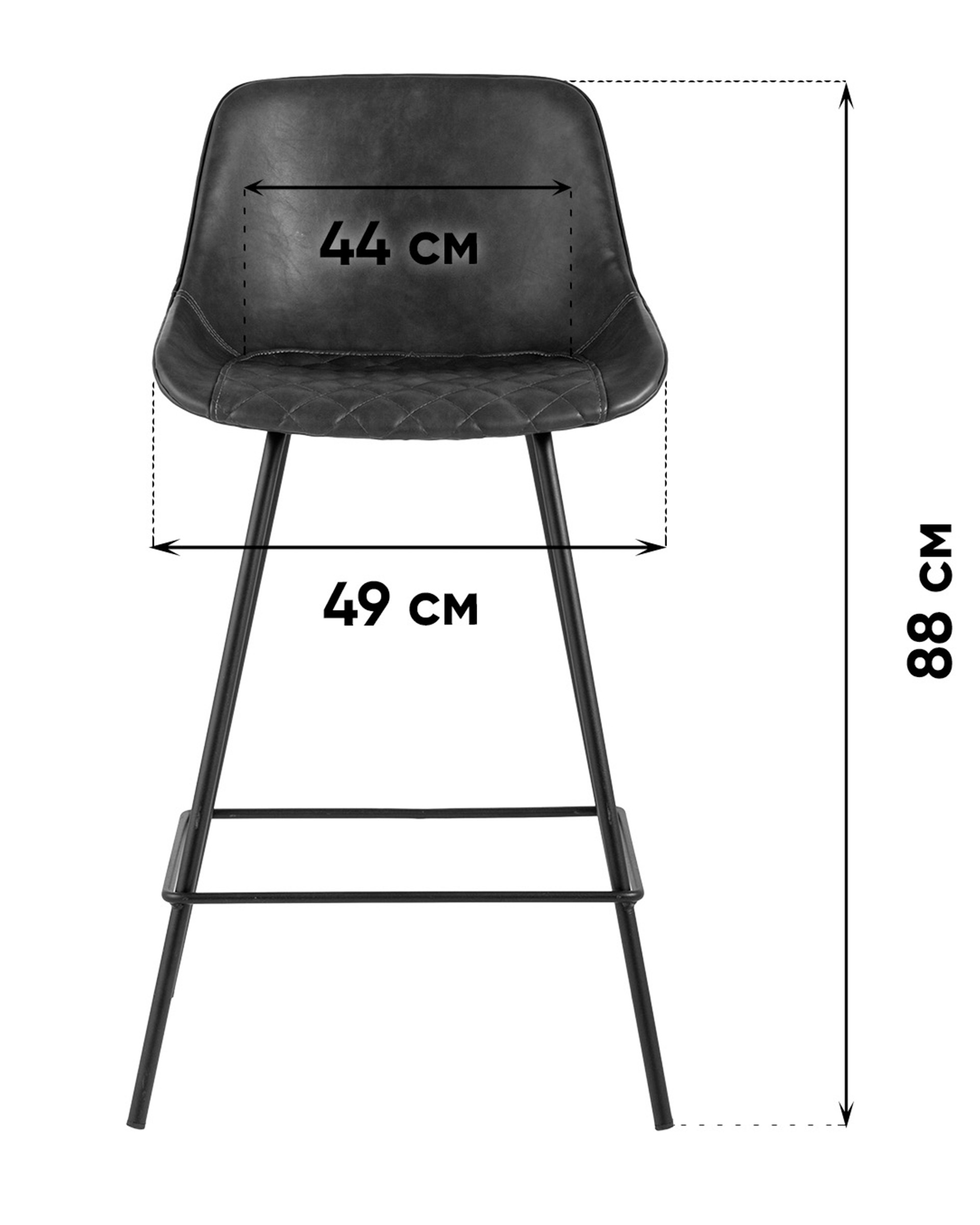 Стул барный TEXAS экокожа коричневый — изображение 9