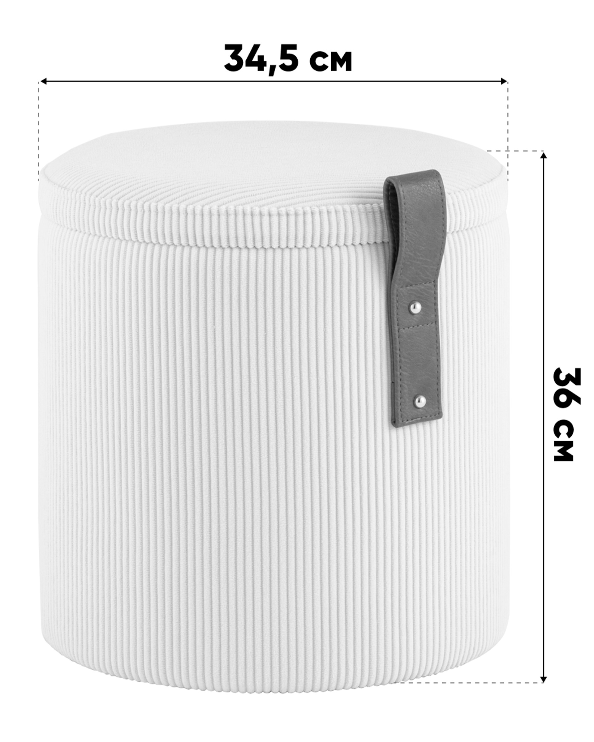 Пуф Руни XS с ящиком вельвет коричневый — изображение 6