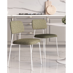 Стул Chao зеленый белые ножки — изображение 3