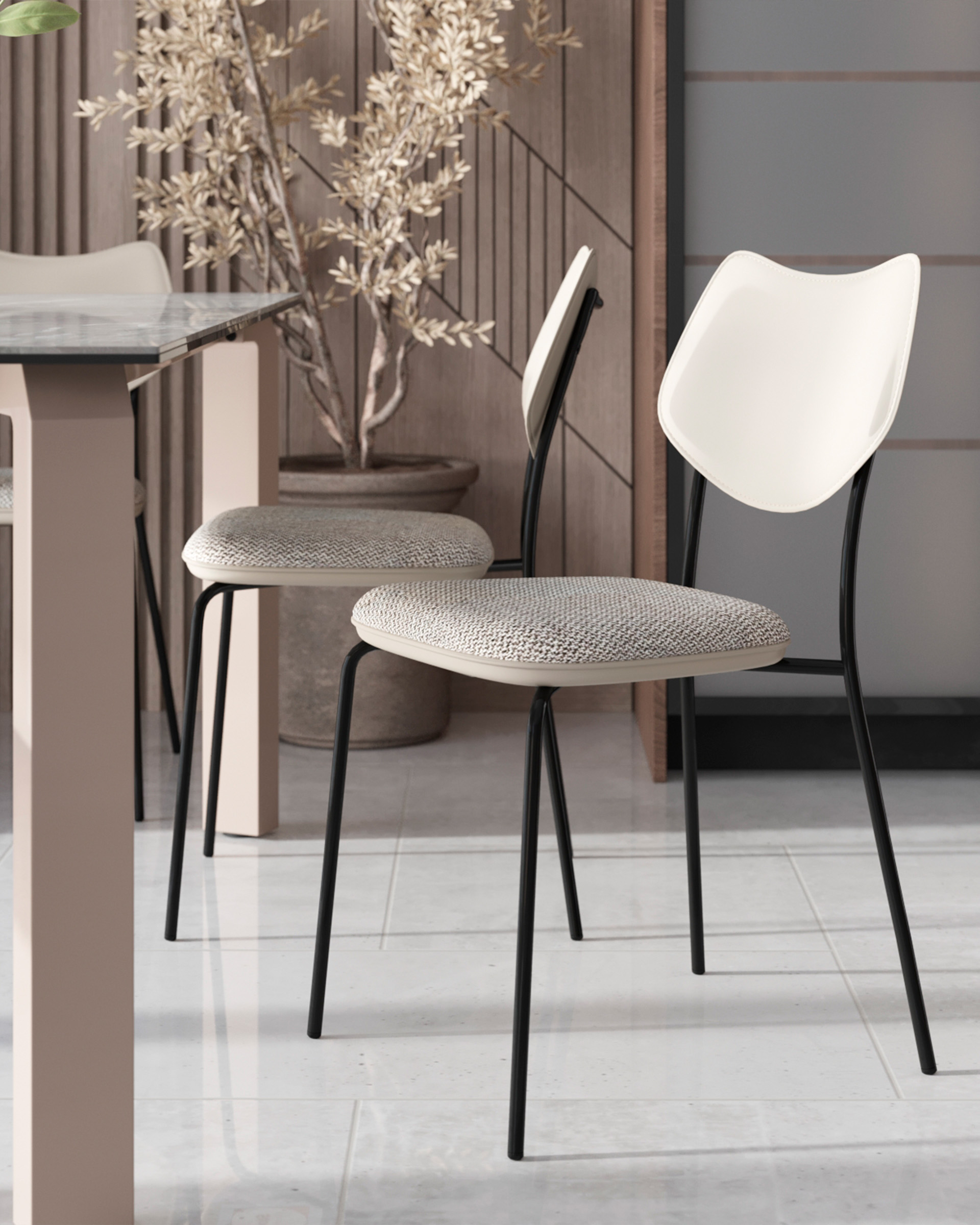 Стул обеденный Casey серый с серой экокожей — изображение 3