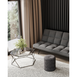 Пуф с ящиком Hive S букле черный меланж — изображение 3