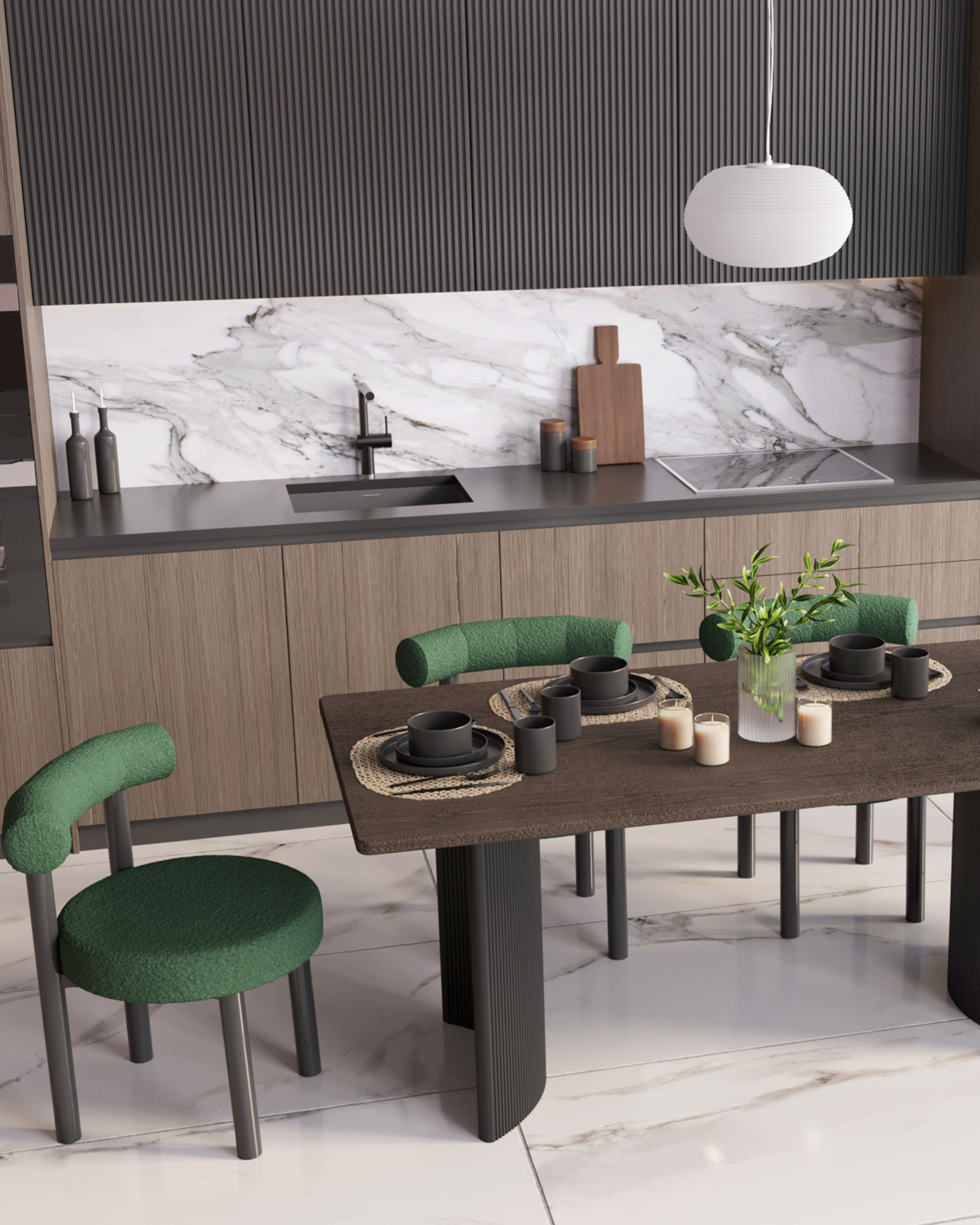 Стул обеденный Tomo зелёный — изображение 4