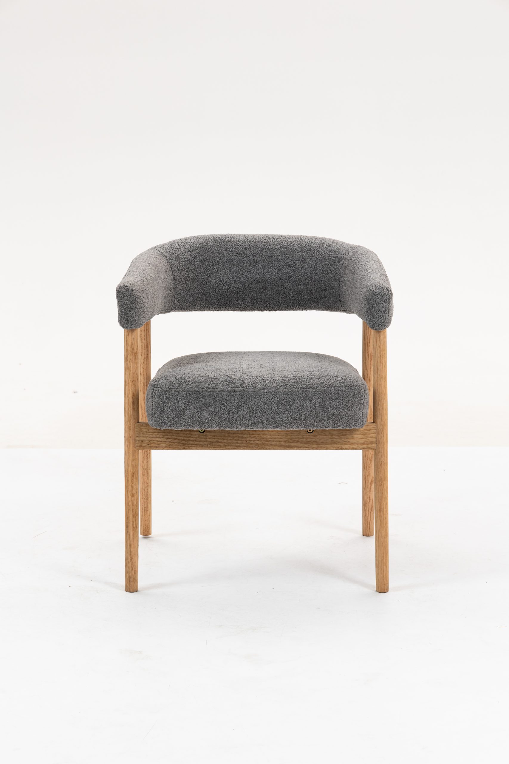 Стул обеденный Zubo с деревянными ножками темно-серый 2 шт. — изображение 3