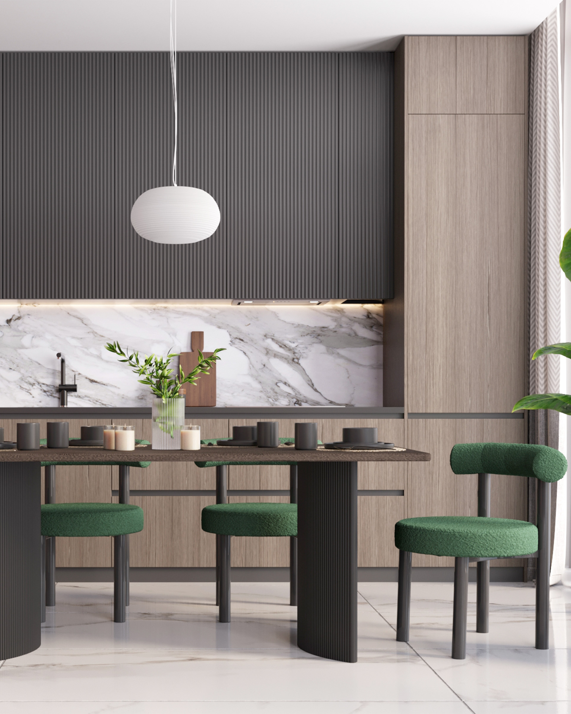 Стол обеденный Celestia 180*90*75 см темное дерево — изображение 4