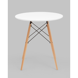 Стол круглый Eames DSW NEW D70 белый — изображение 3