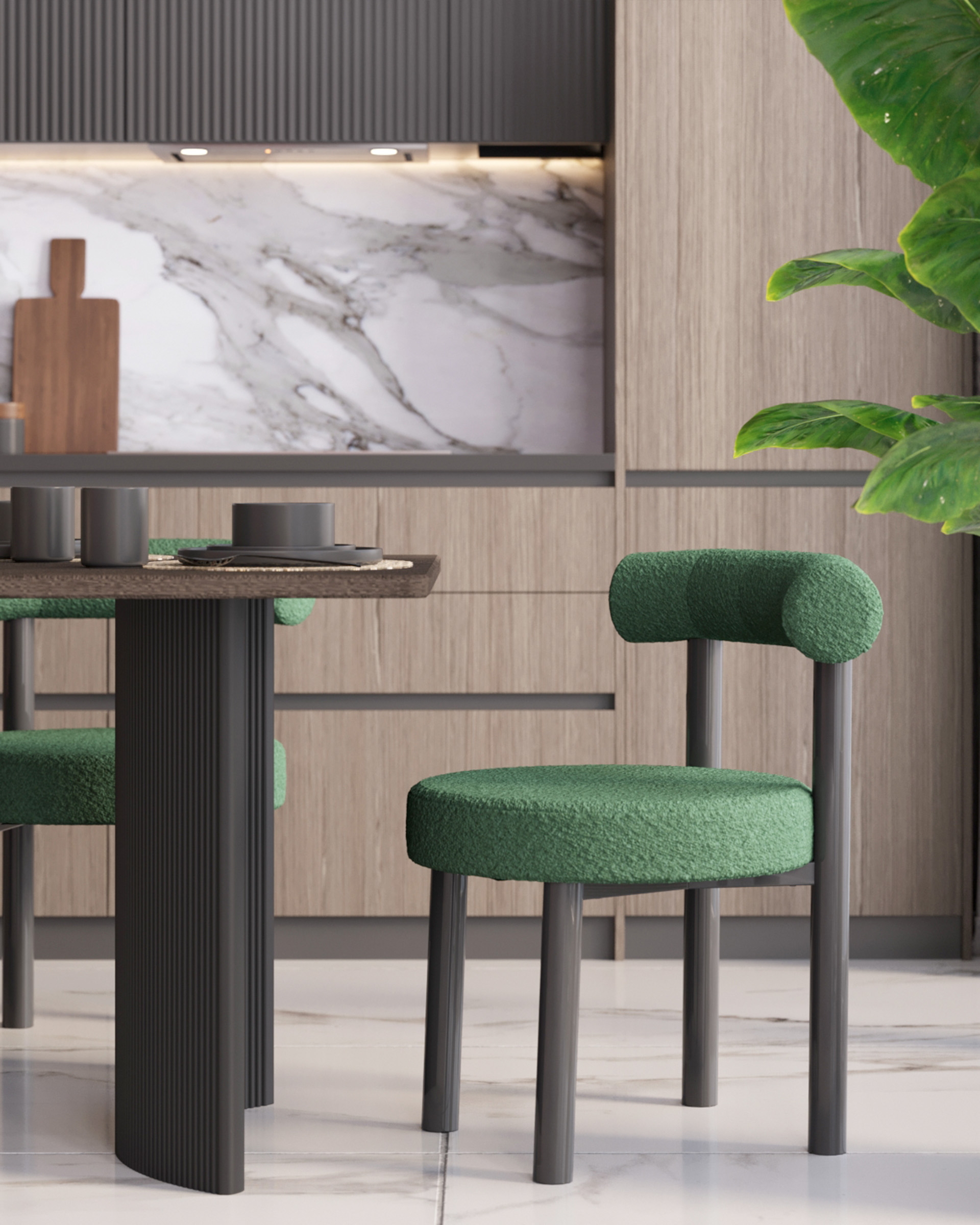 Стул обеденный Tomo зелёный — изображение 3