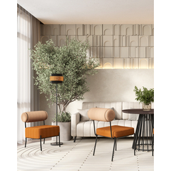 Стул обеденный Ponpoun бежевый терракотовый — изображение 3