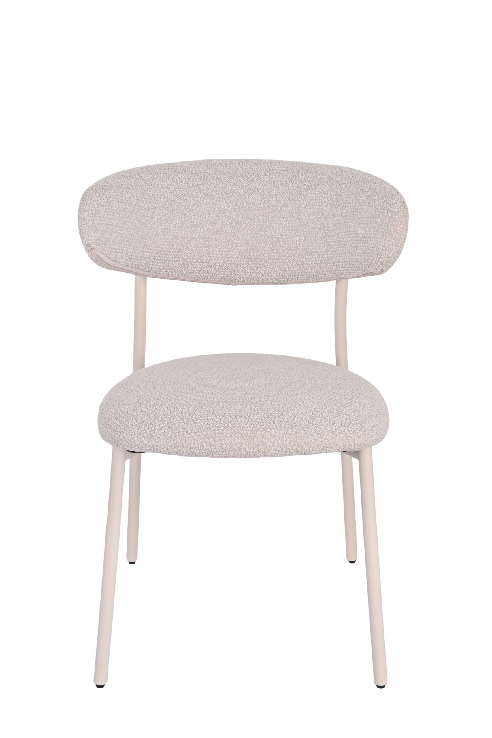 Стул обеденный Ayla серый белые ножки 2 шт. — изображение 3