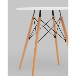 Стол круглый Eames DSW NEW D70 белый — изображение 8