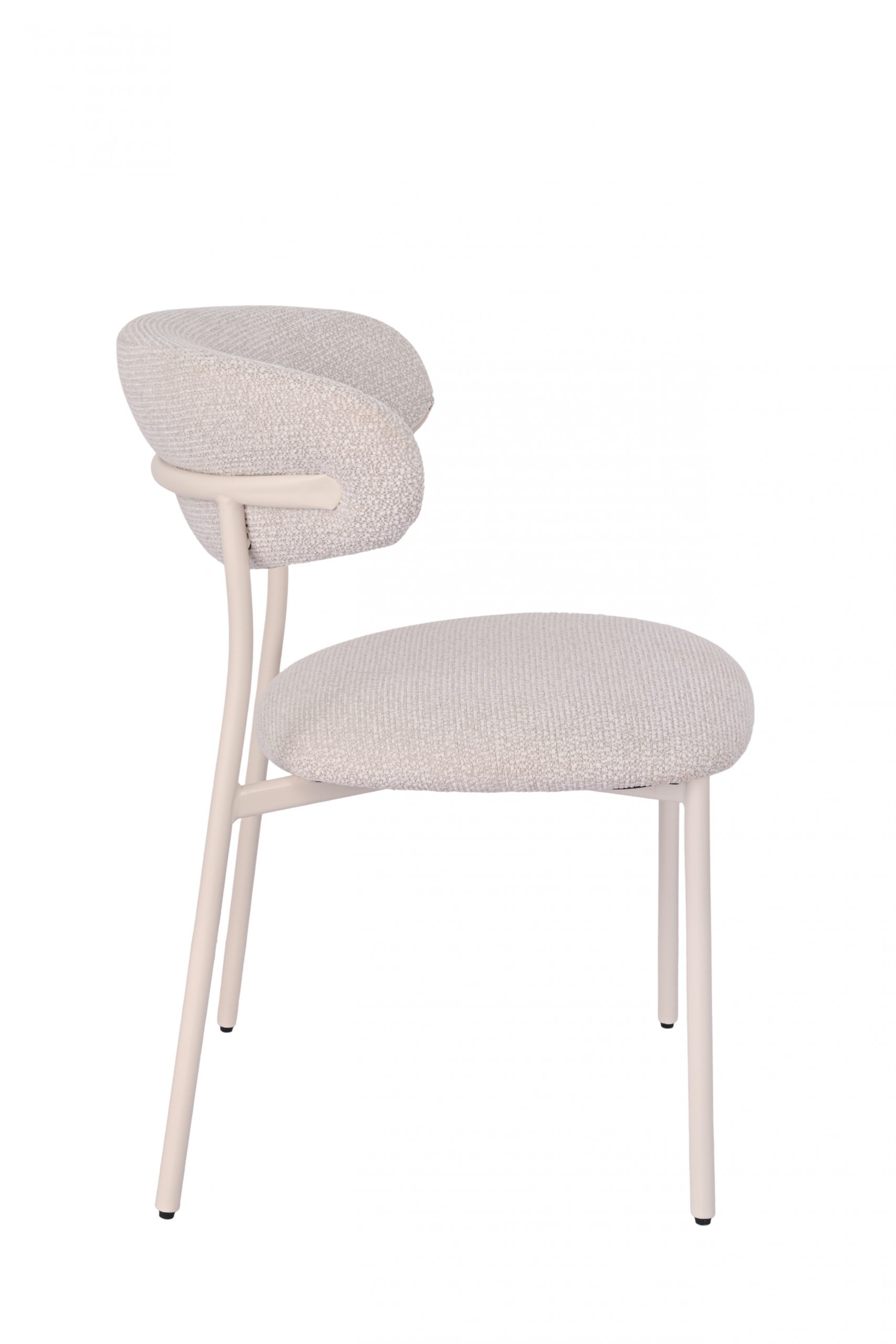 Стул обеденный Ayla серый белые ножки 2 шт. — изображение 4