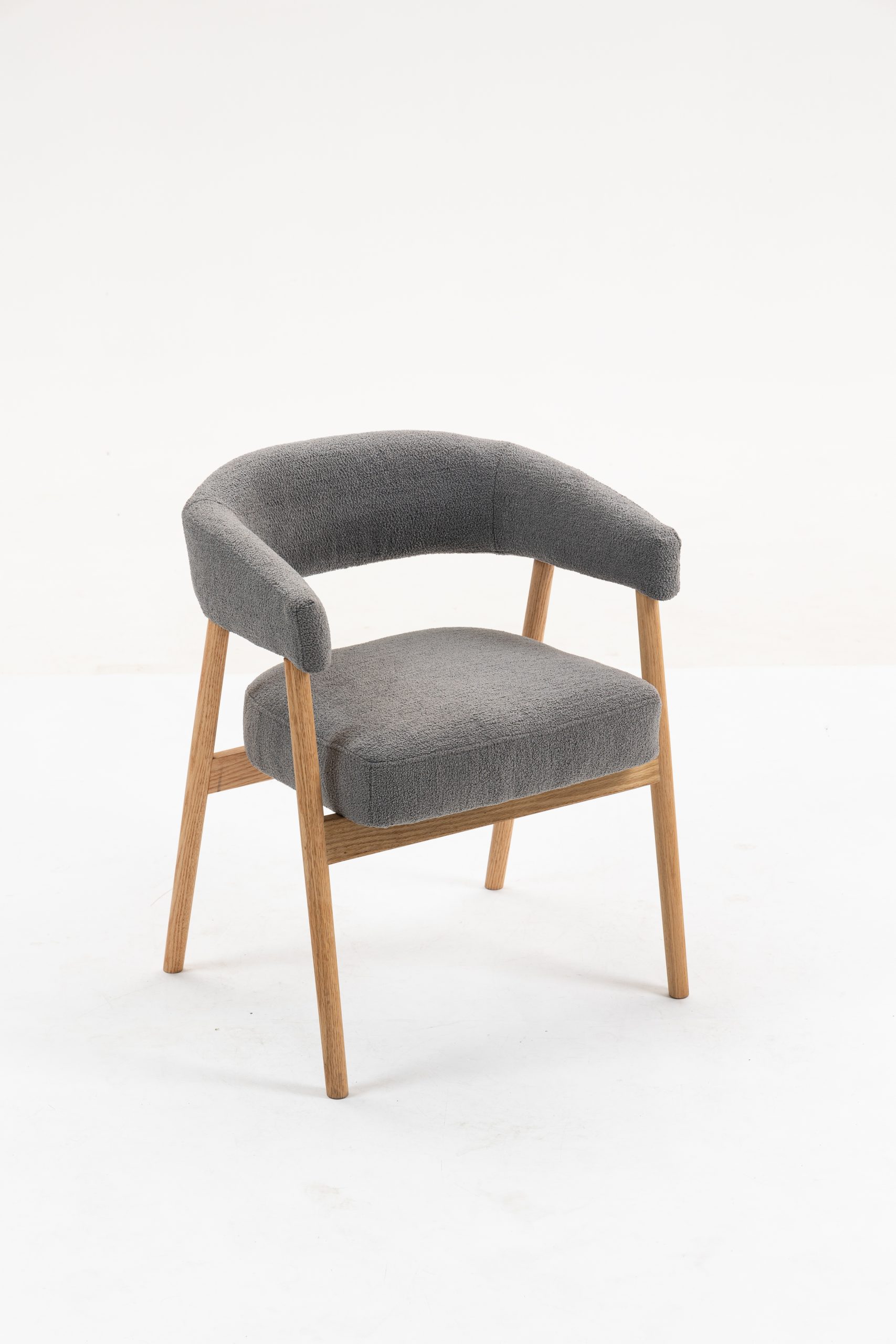 Стул обеденный Zubo с деревянными ножками темно-серый 2 шт. — изображение 6