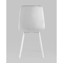 Стул Chilly велюр серебристый белые ножки — изображение 7