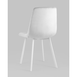 Стул Chilly велюр серебристый белые ножки — изображение 8