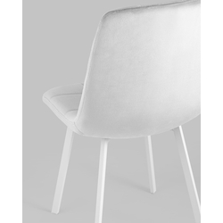 Стул Chilly велюр серебристый белые ножки — изображение 9