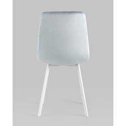 Стул Chilly велюр серо-голубой белые ножки — изображение 7