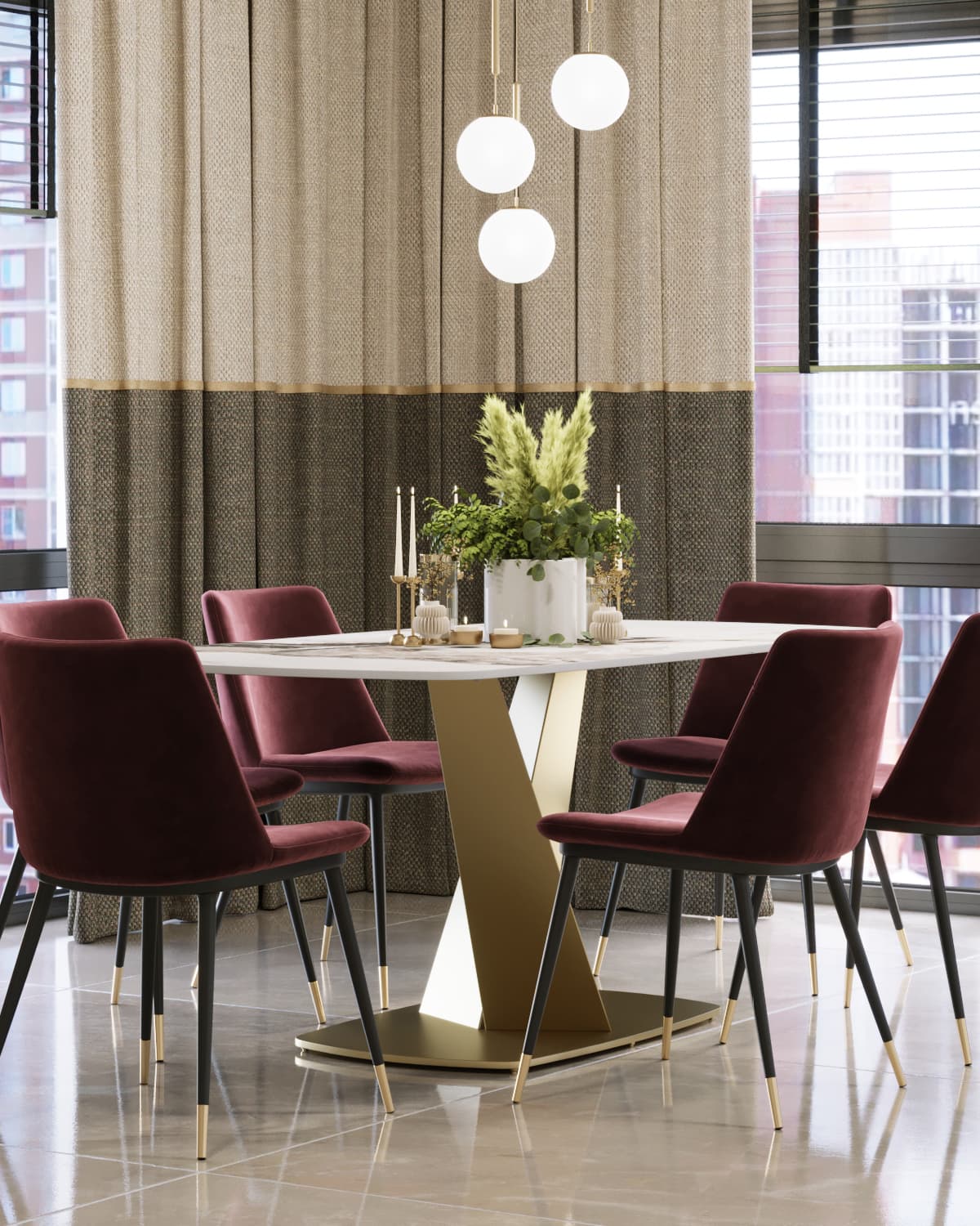 Стол обеденный Аврора 180*90 керамика светлая — изображение 4