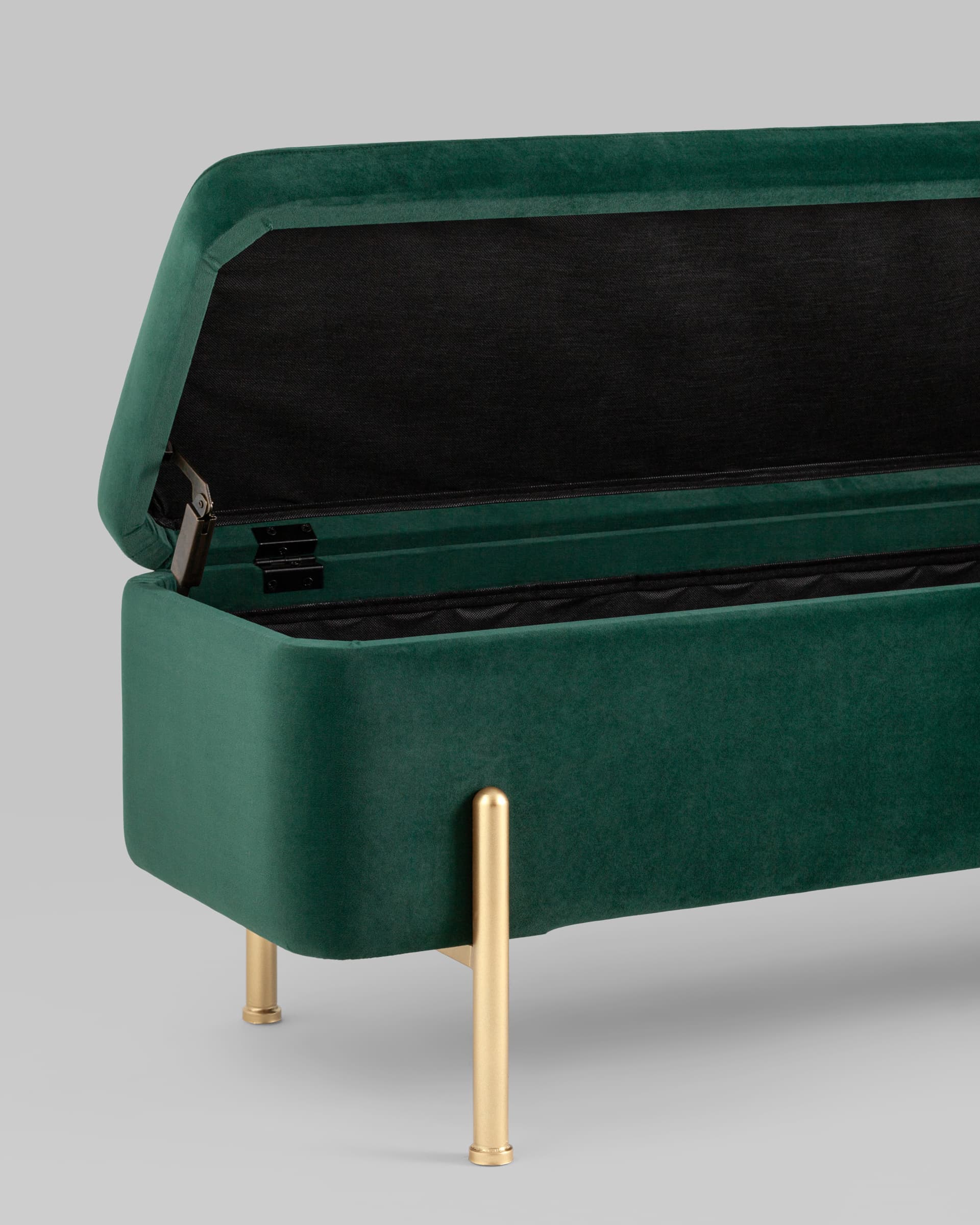 Банкетка Болейн с ящиком велюр зеленый — изображение 8