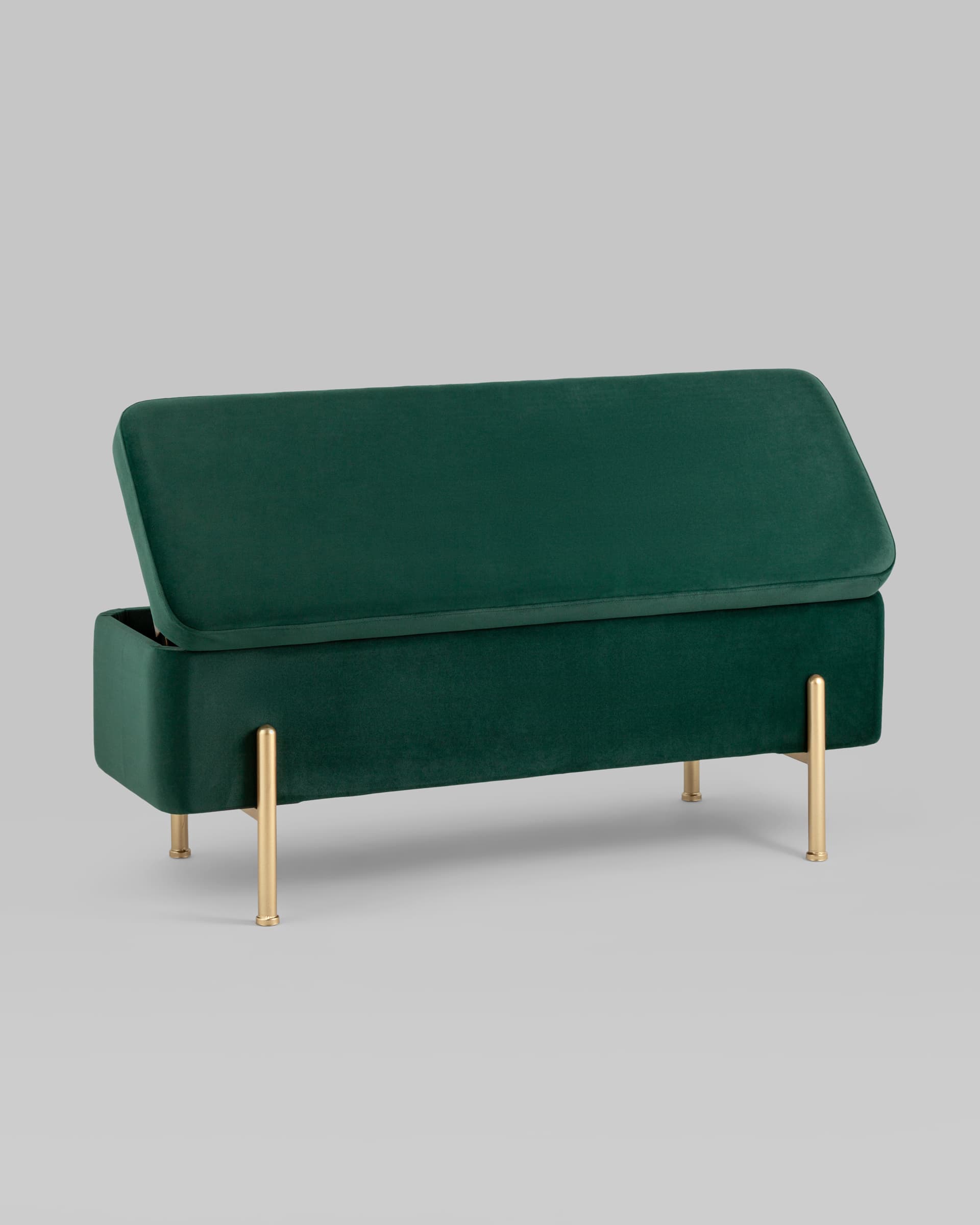 Банкетка Болейн с ящиком велюр зеленый — изображение 7