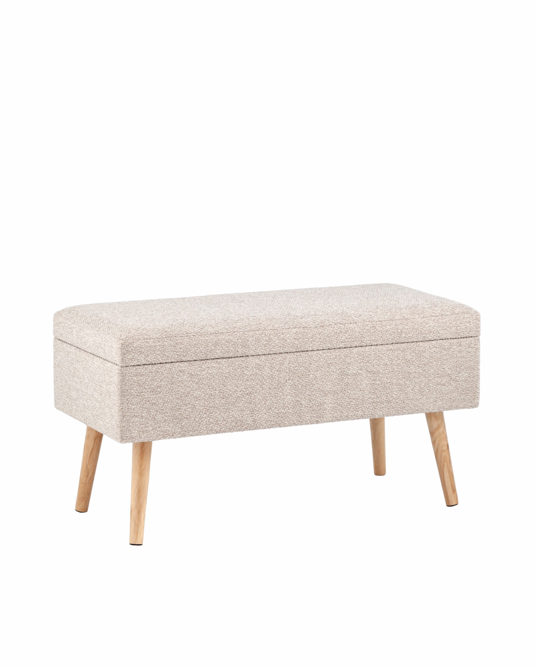 Банкетка Сторми с ящиком серо-бежевый