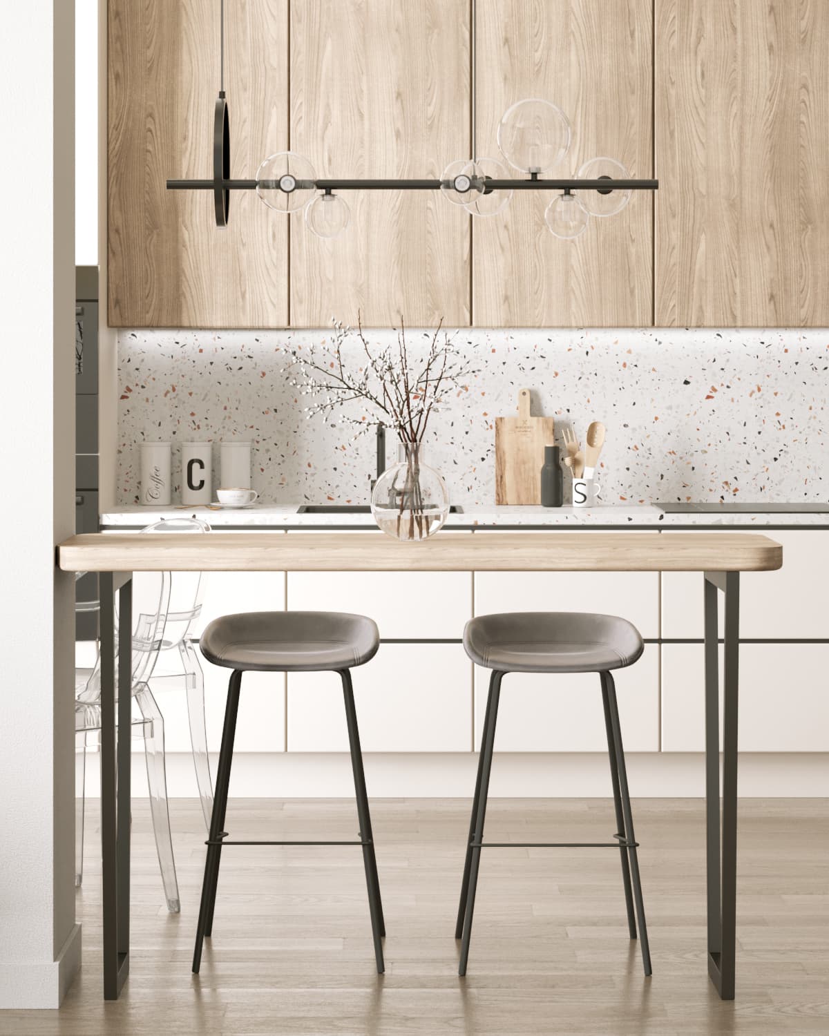 Стул барный Beetle Lite PU серый — изображение 4