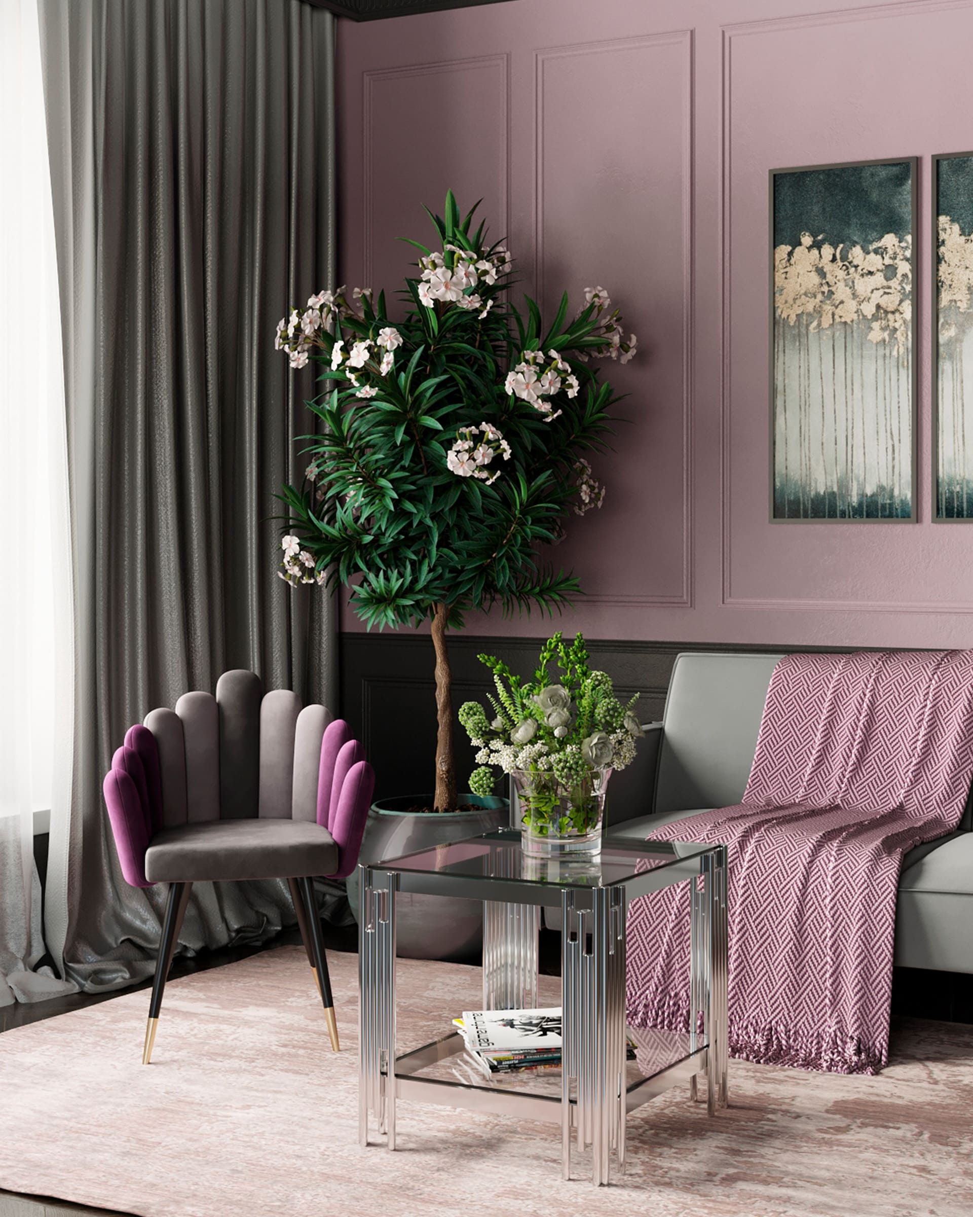 Журнальный столик 55*55 ГЭТСБИ серебро — изображение 4