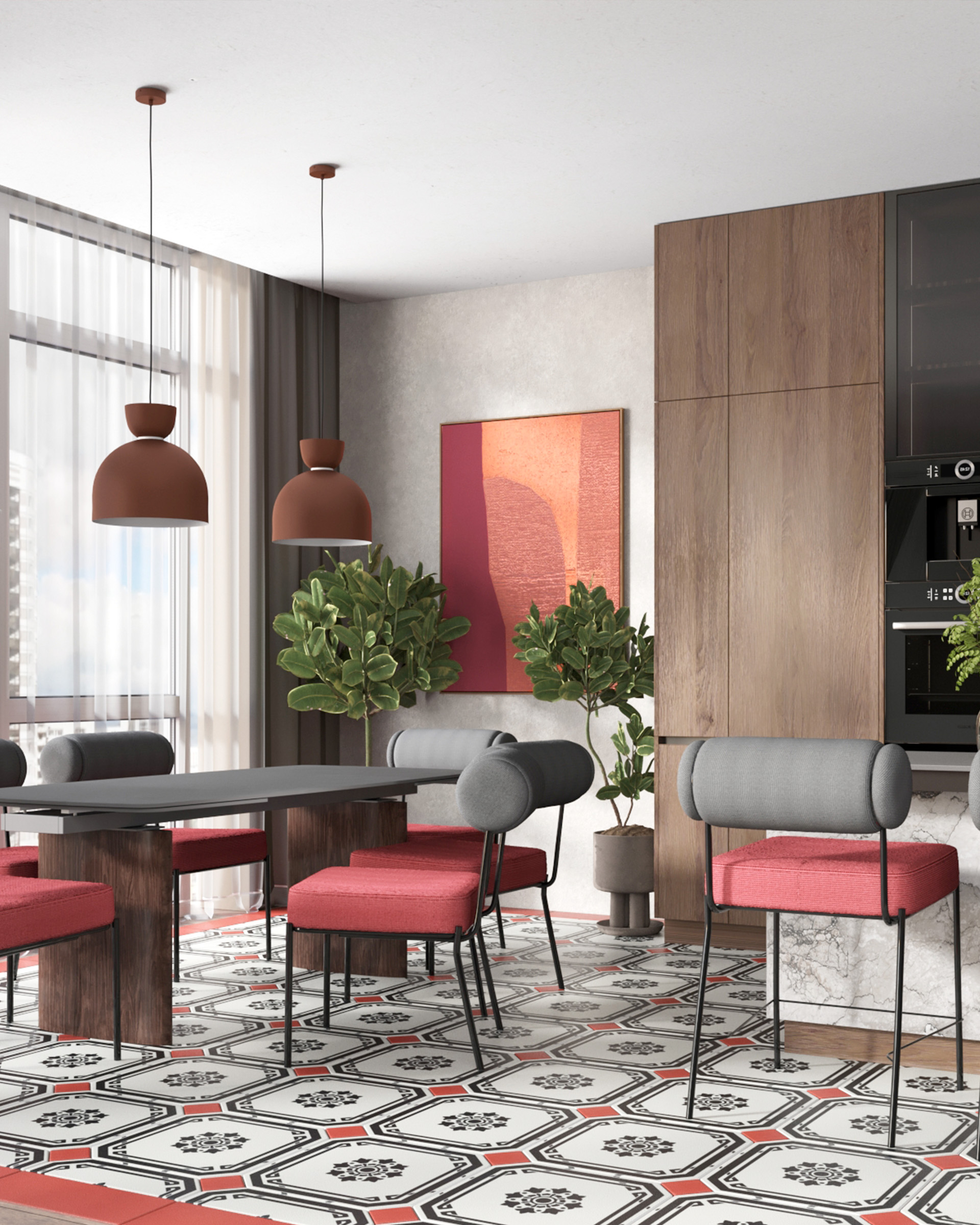 Стол обеденный Астарта раскладной 180-260х90 см керамика темная — изображение 4