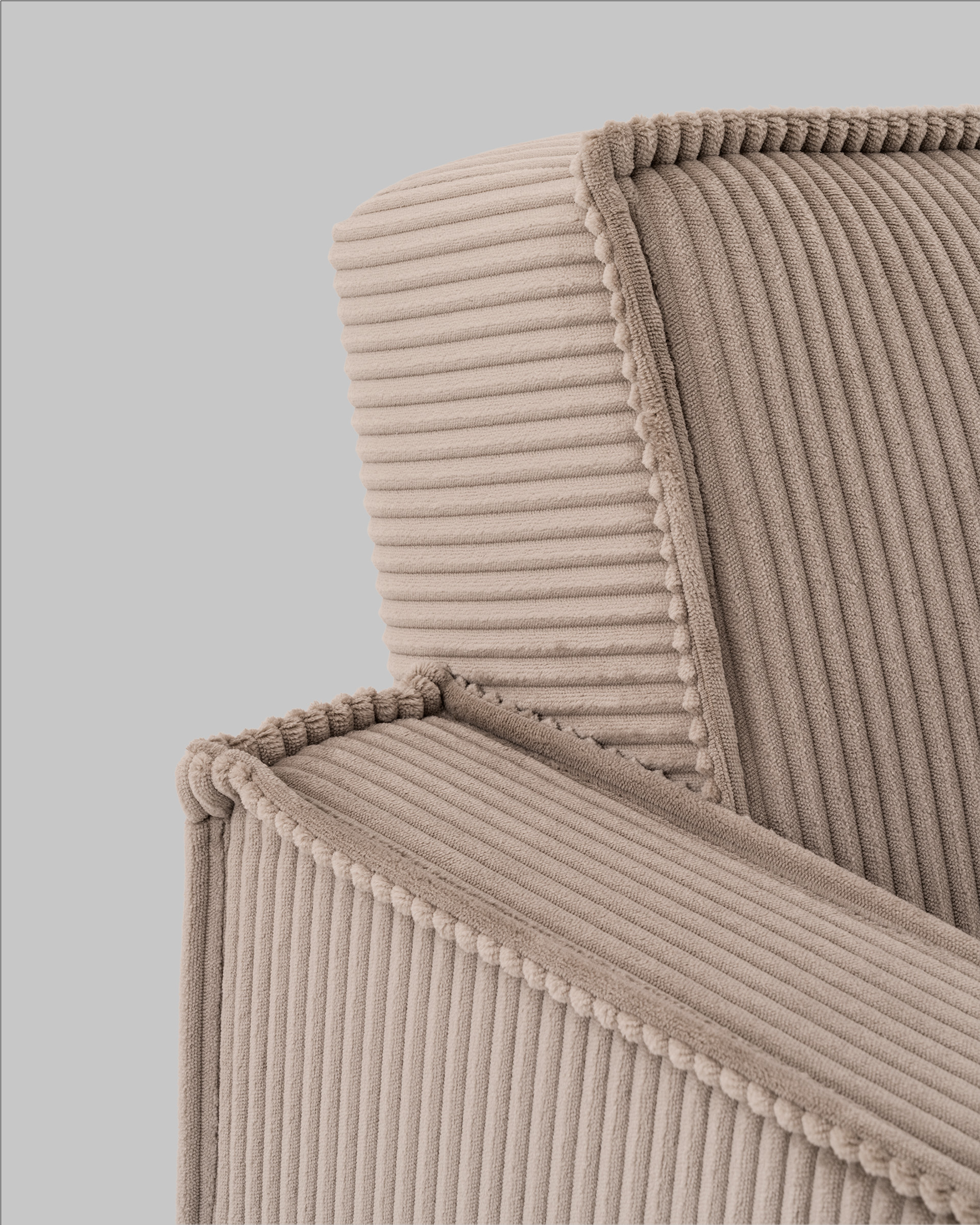 Диван прямой Кассель велюр рельефный бежевый — изображение 10